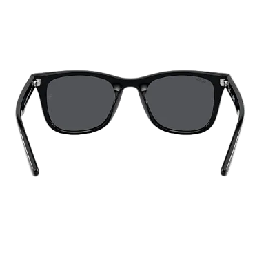 Black sunglasses with a reflective surface on a white background