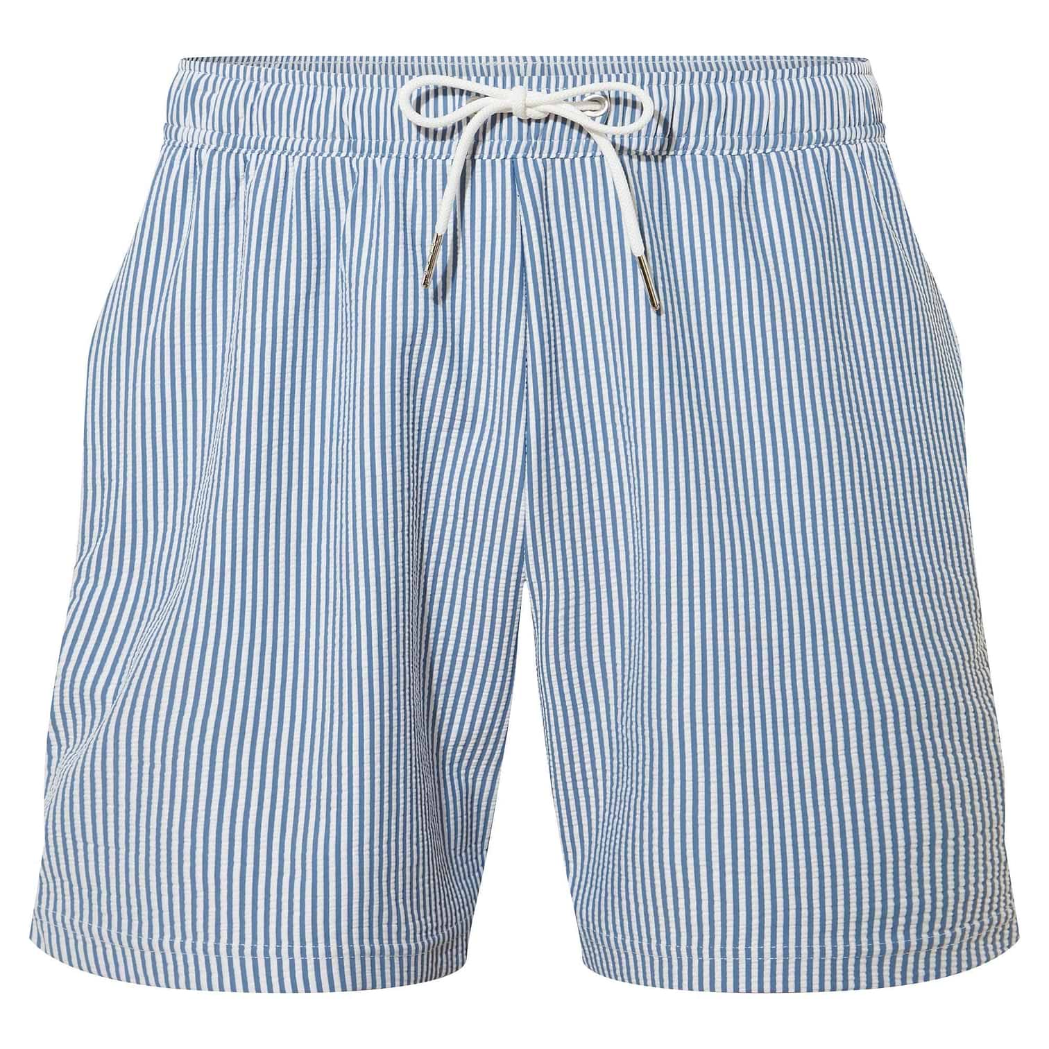 Blue striped shorts