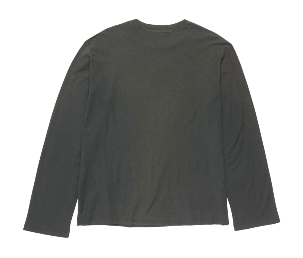 Dark gray long-sleeve shirt on a white background