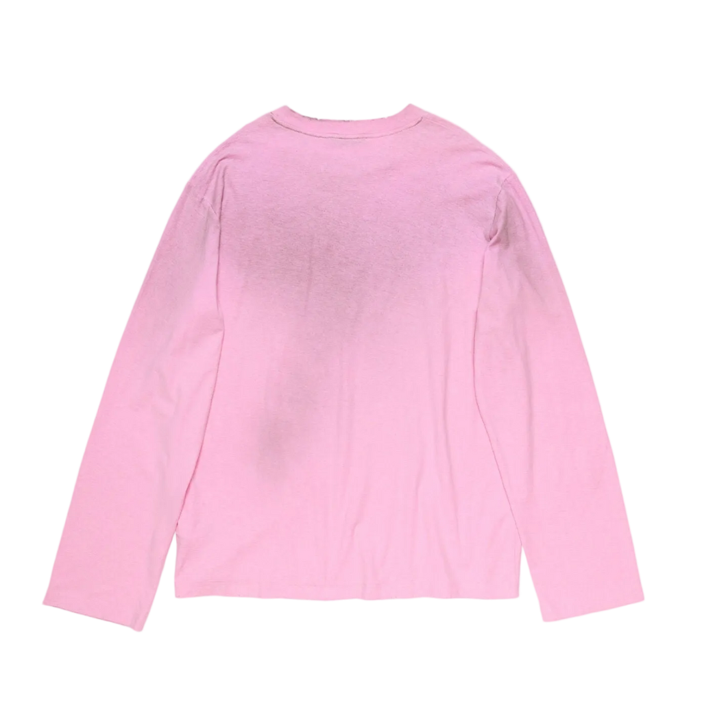 Pink long-sleeve shirt on a white background